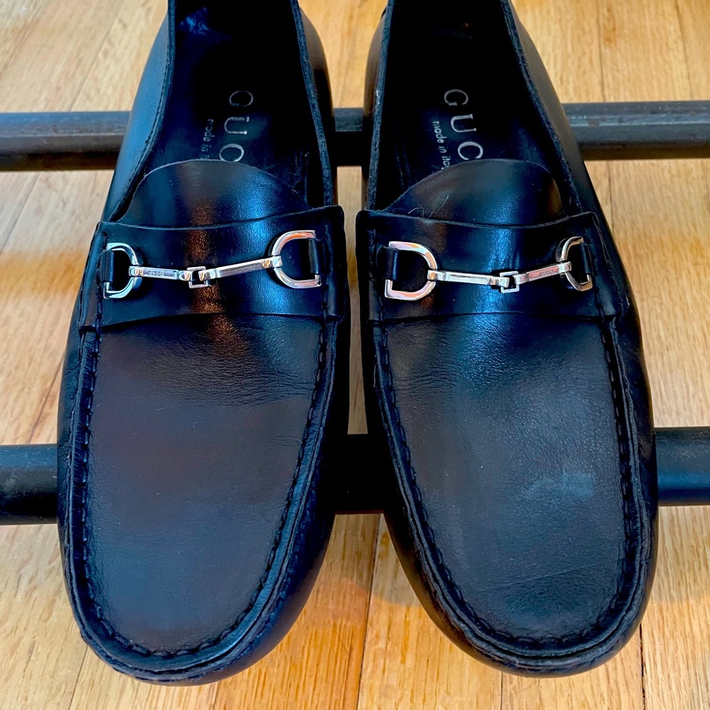 Gucci Leather Horsebit Loafers